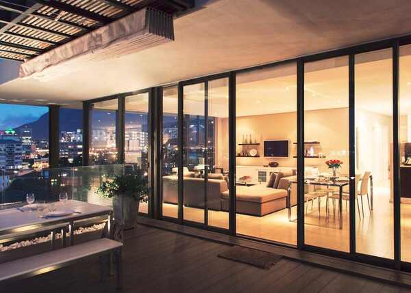 Panoramische pui woning